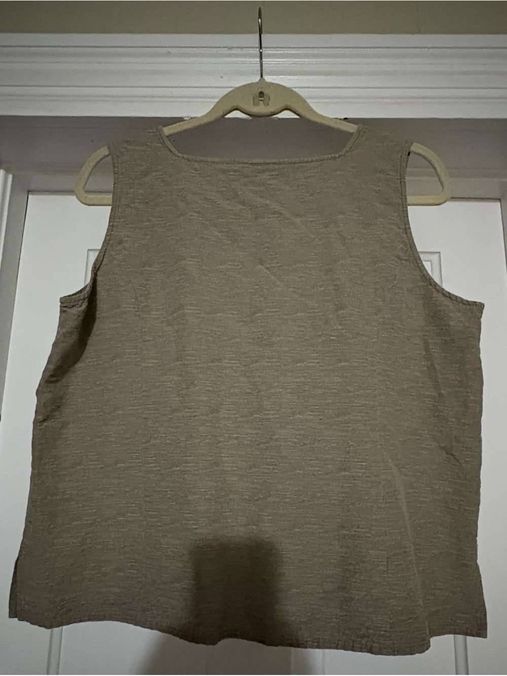 Dialogue Women's Sleeveless Tank Top in Taupe - Picture 2 of 3